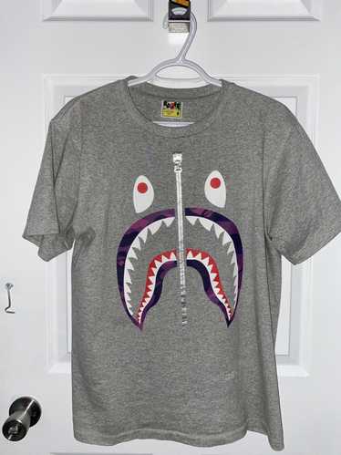 bape gold shark tee