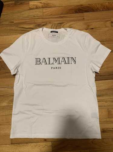 Balmain Balmain white logo tee