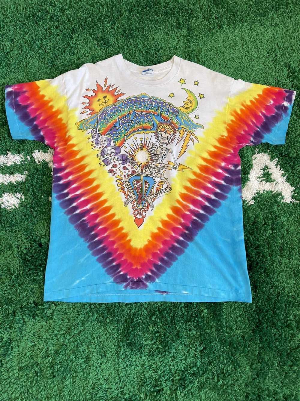 Grateful Dead Ski Tie Dye Shirt Skeleton Skier Tee Vintage -  Israel