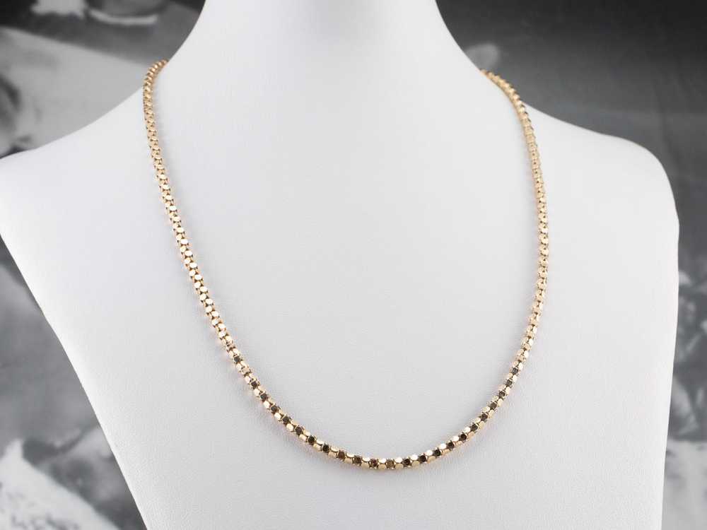 Sparkling Gold Popcorn Chain Necklace - image 5