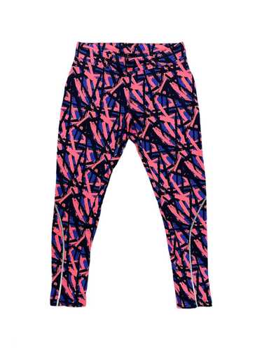 Women’s Bright Pink Abstract Print Running Legging