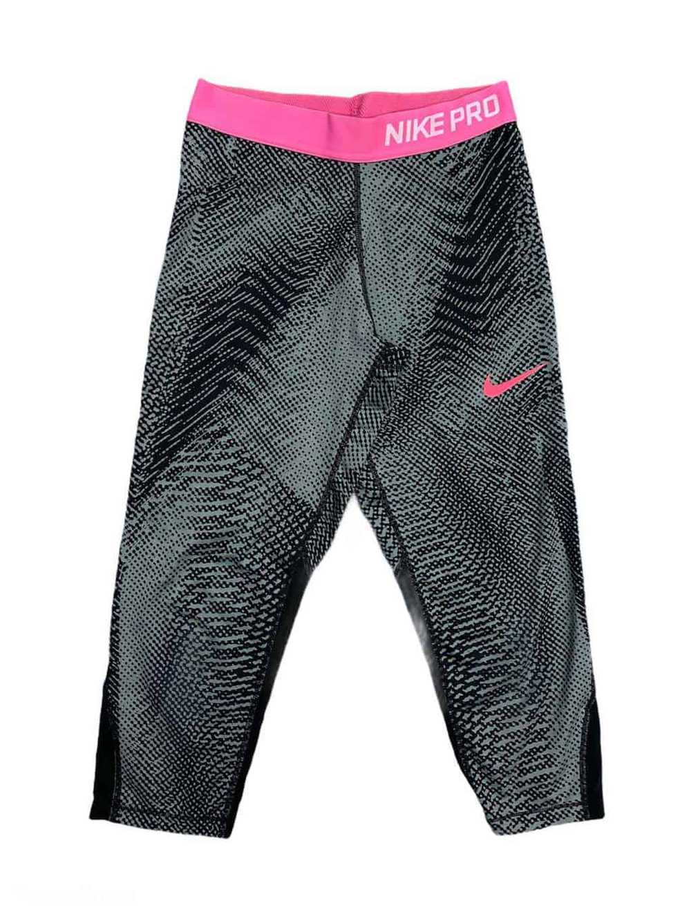 Women’s Nike Pro 3/4 Length Leggings with Pink Wa… - image 1