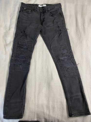 Guess Guess destruction metallic biker jeans