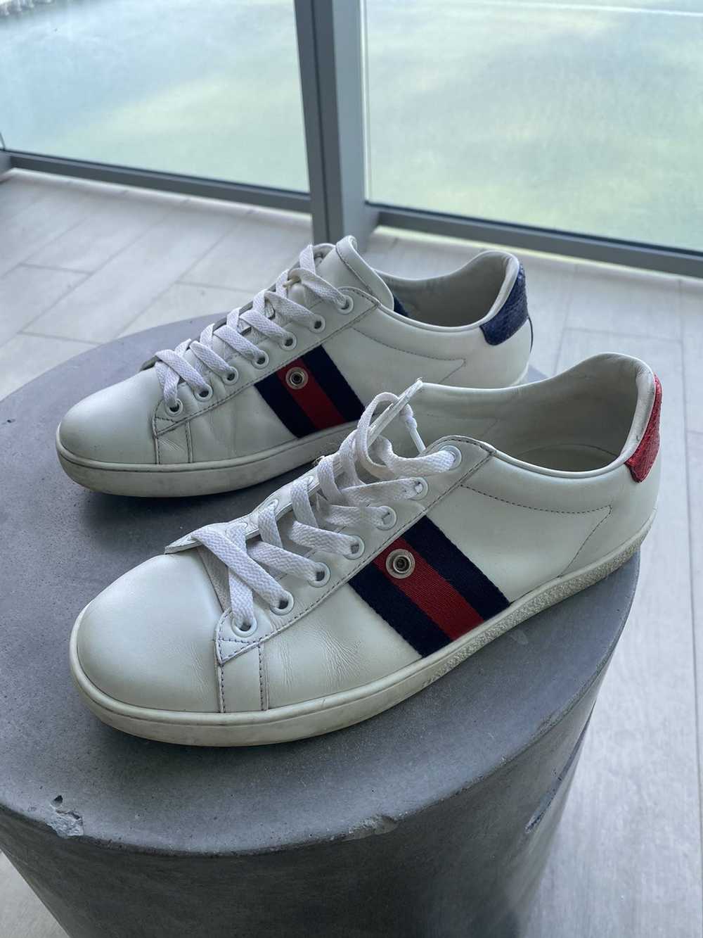 Gucci Gucci Ace Pineapple White Shoes - Gem