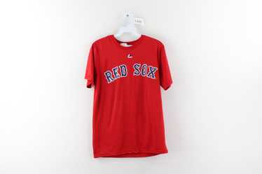 Majestic RED/GREEN BOSTON RED SOX #18 BUTTON UP BASEBALL JERSEY LOGO  GRAPHIC TEE Green - $30 - From Talianna