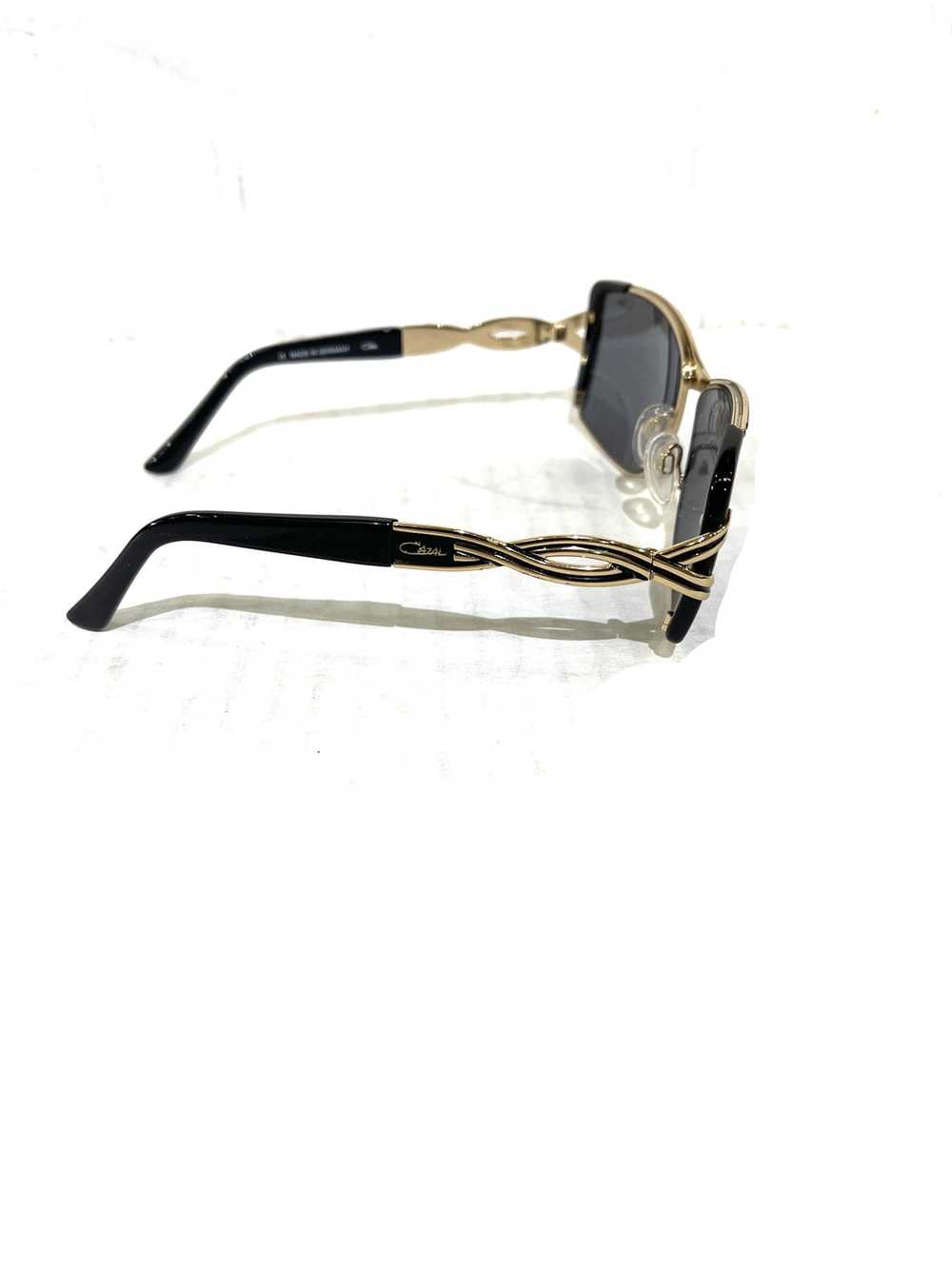 Cazal Black and Gold Sunglasses - image 2