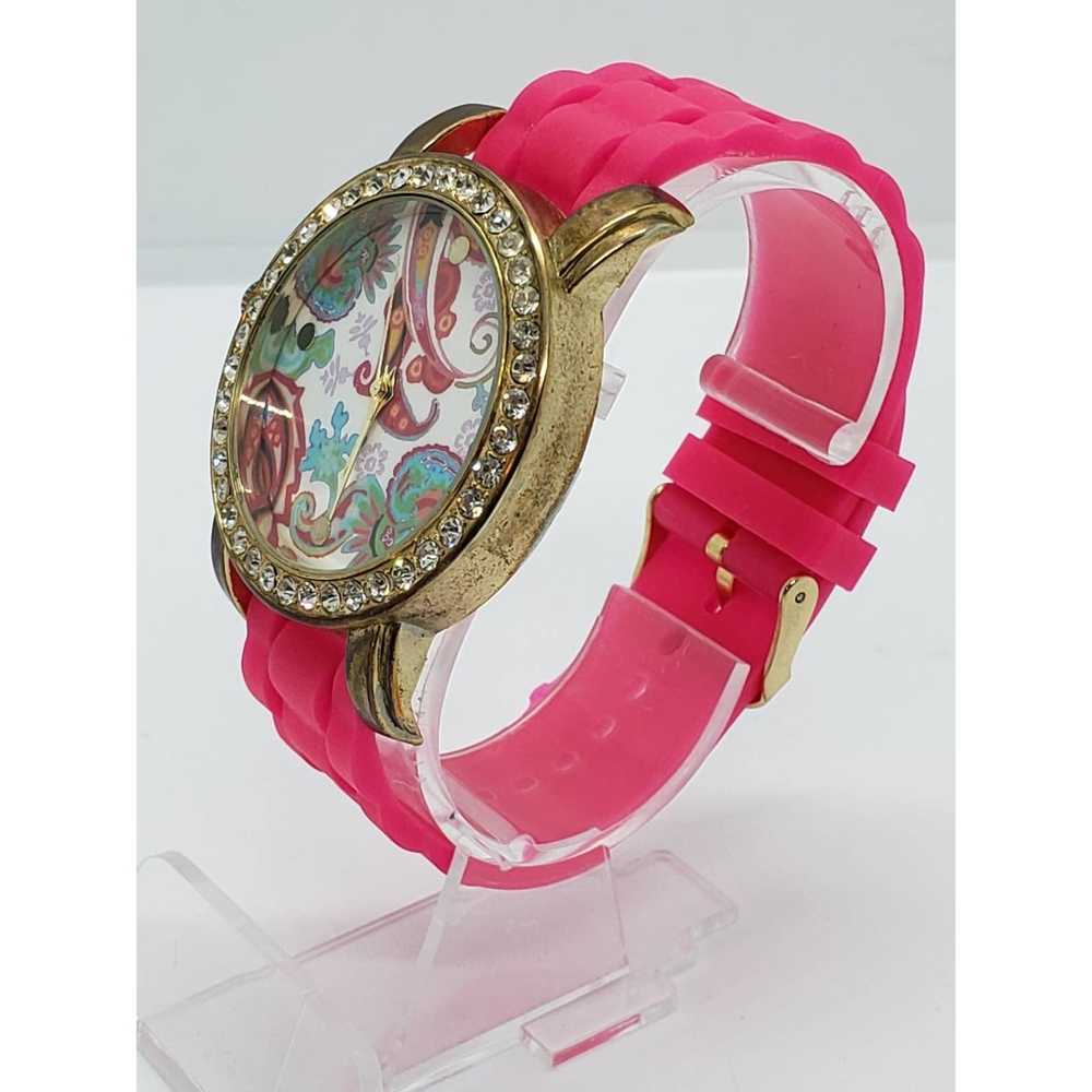 Other Women's Pink Gold Silicon Band Quartz Watch - image 4