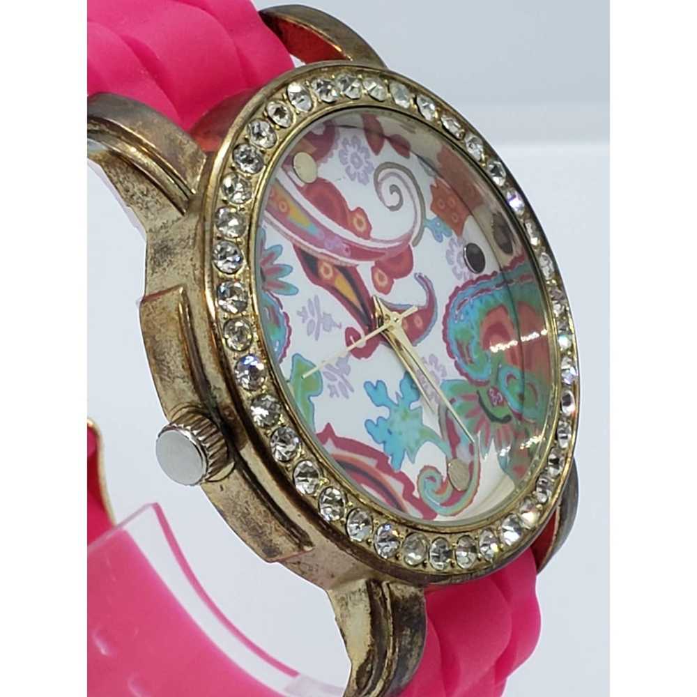 Other Women's Pink Gold Silicon Band Quartz Watch - image 6