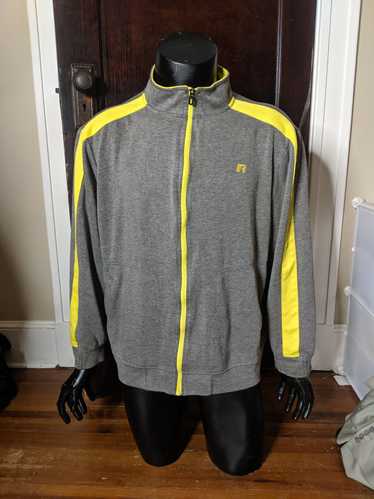 Russell Athletic Neon and grey logo track sweatshi