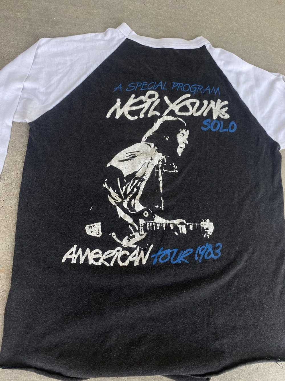 Band Tees × Vintage 1983 Neil Young Band T-Shirt - image 3