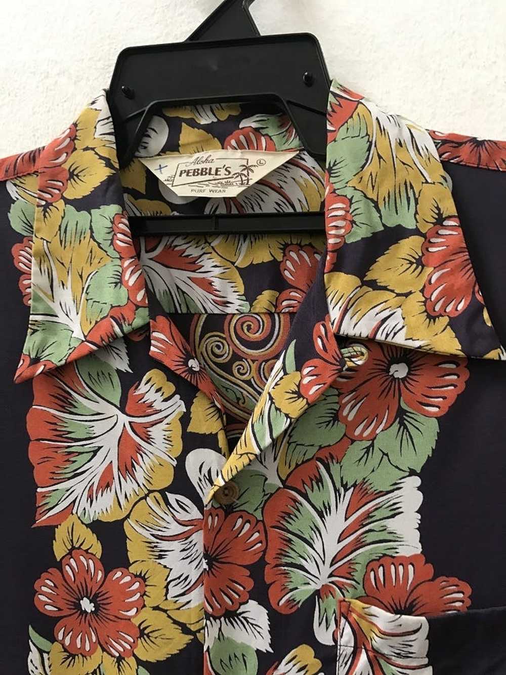 Aloha Wear × Hawaiian Shirt PEBBLE'S Pure Wear Fl… - image 3