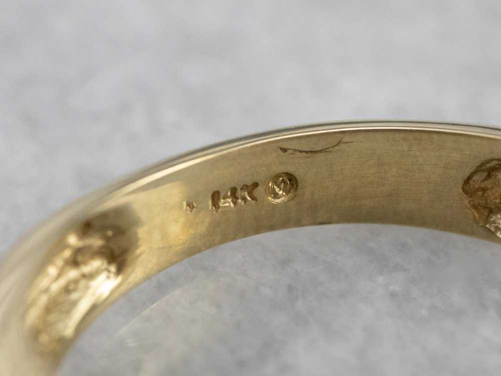 Vintage Gold Diamond Cocktail Ring - image 6