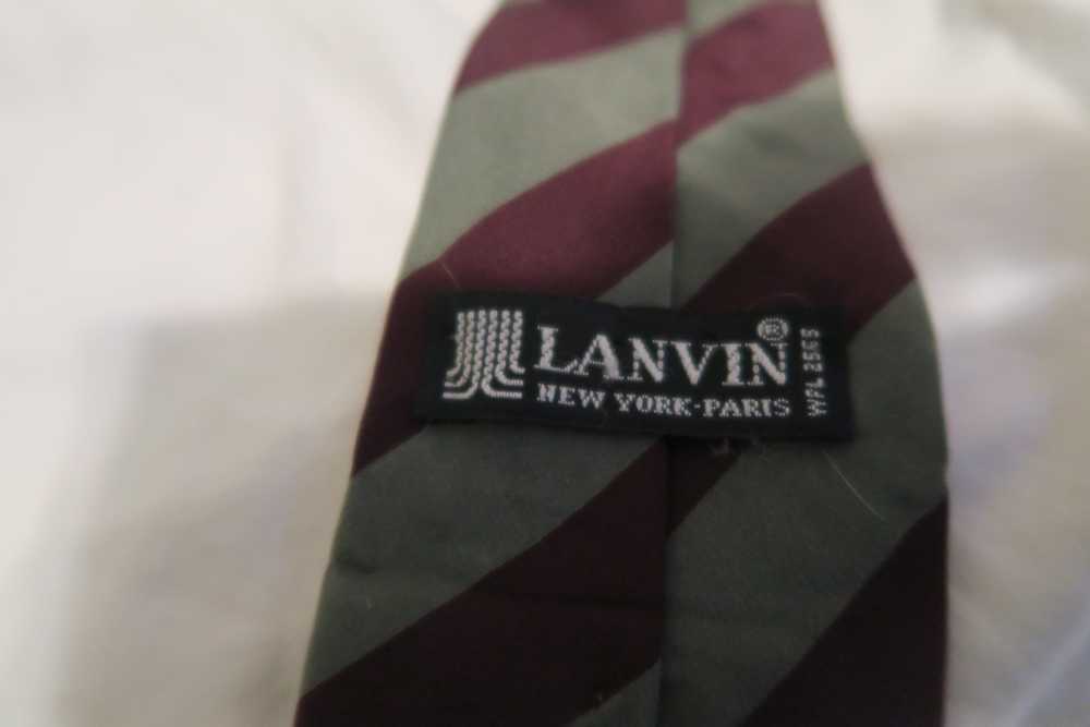 Lanvin × Vintage VTG Lanvin Tie Striped 70s Neckt… - image 3