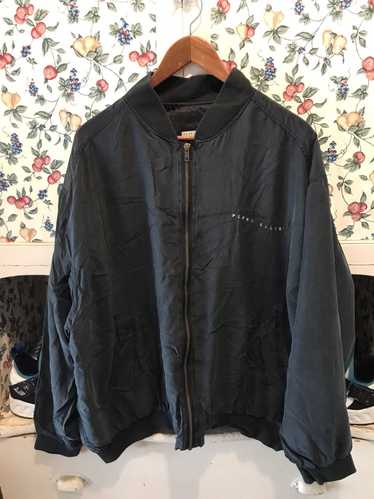 Perry Ellis Jacket, Vintage 90s Black Leather Jacket, Large Men