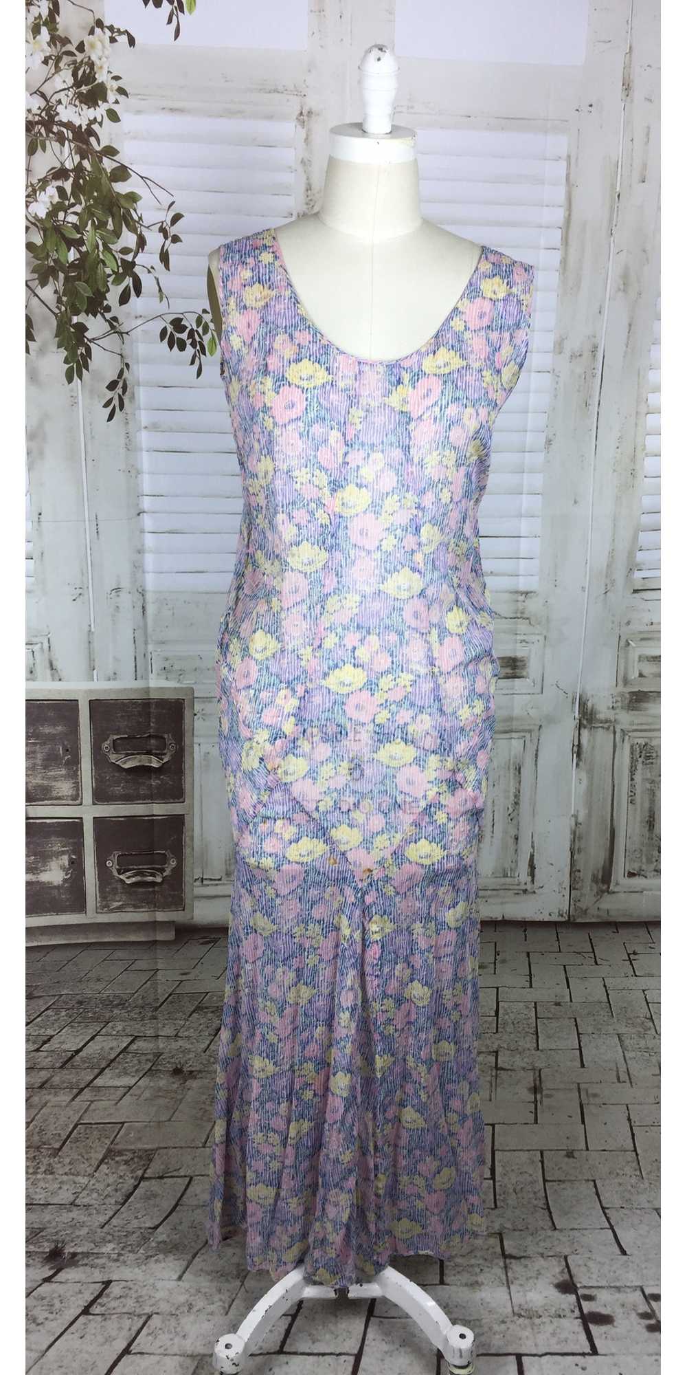 Original 1930s Lawn Cotton Floral Dress - image 2