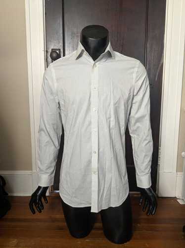 Michael Kors White polka dot dress shirt