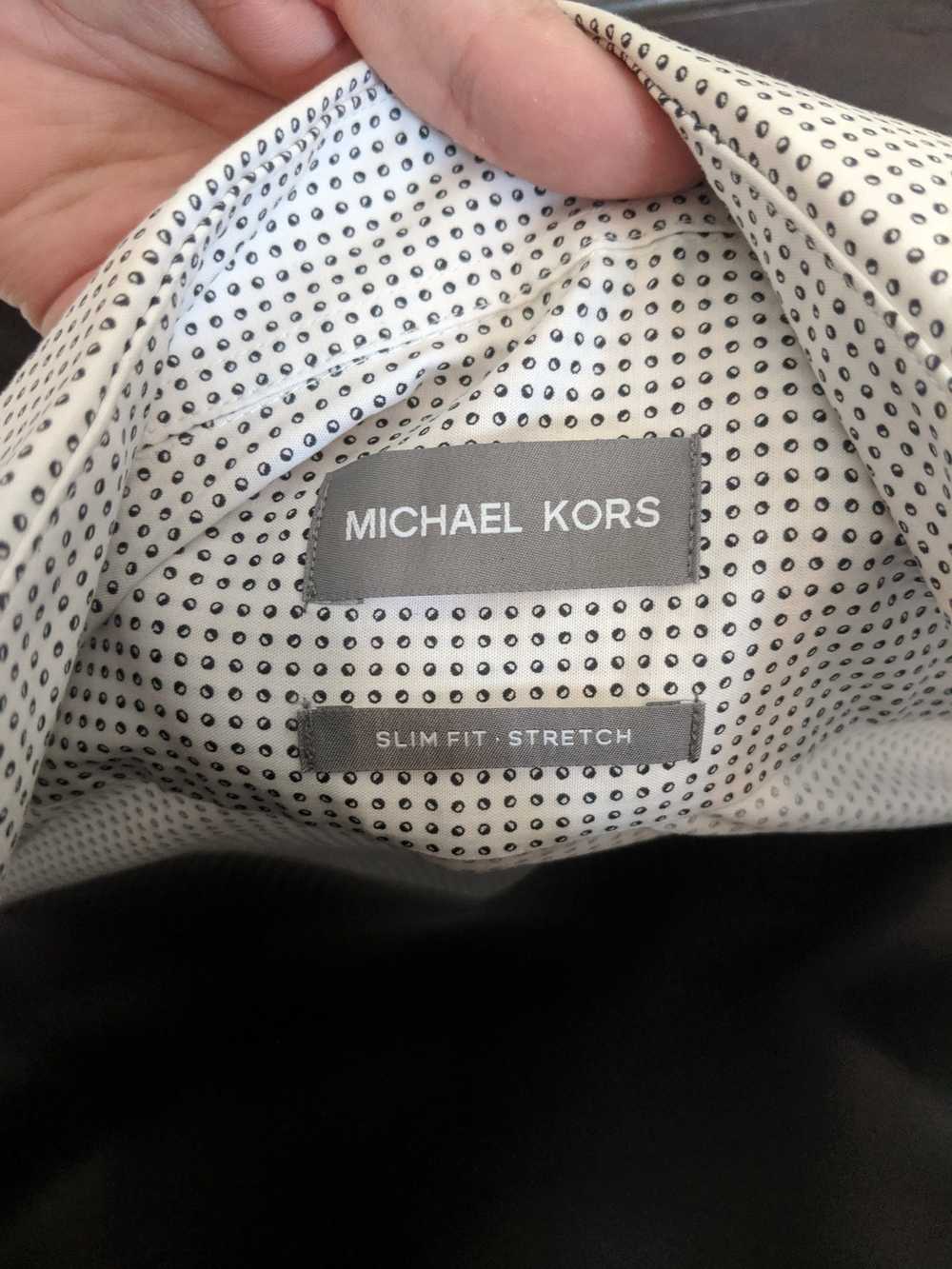 Michael Kors White polka dot dress shirt - image 6