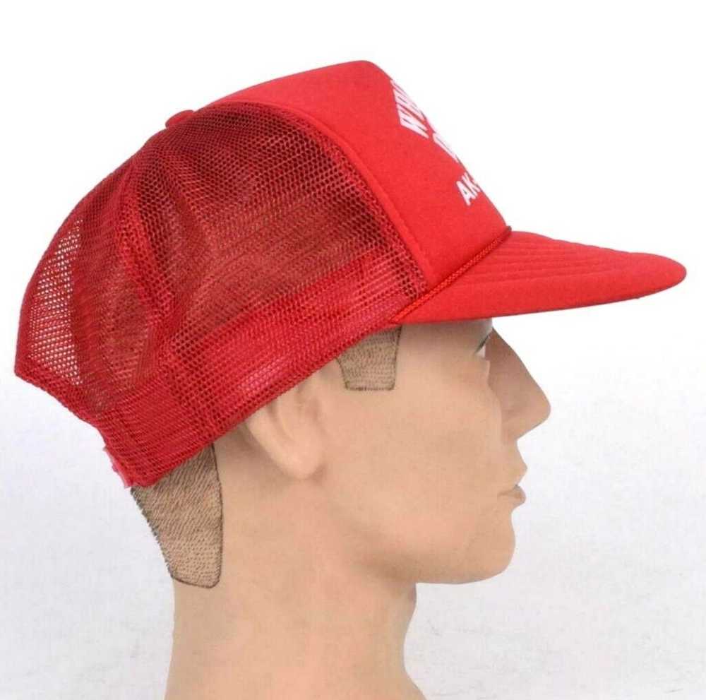 Vintage 80s Red Trucker Hat Aksarben Who Doctor W… - image 3