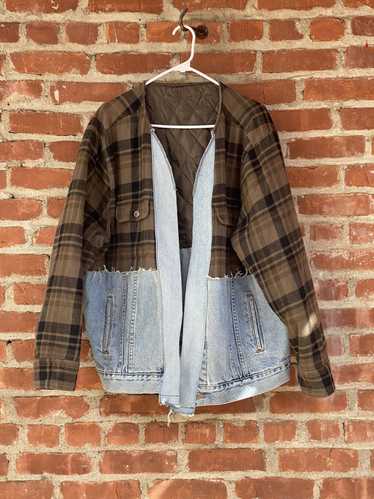 Custom × Streetwear × Vintage 50/50 denim/flannel 