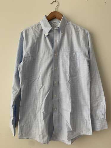 Brooks Brothers Light blue check button-up