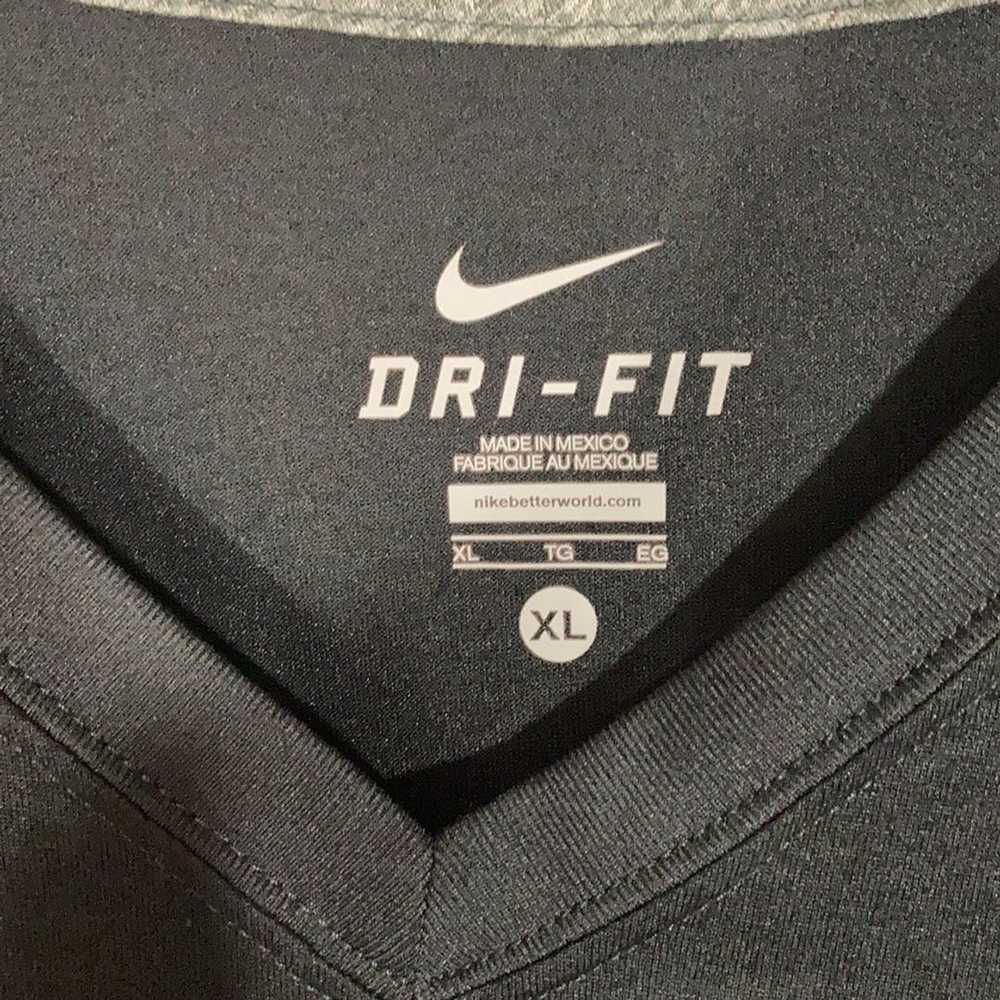 Nike Nike Dri- Fit Black V-Kneck Tee Shirt - image 2