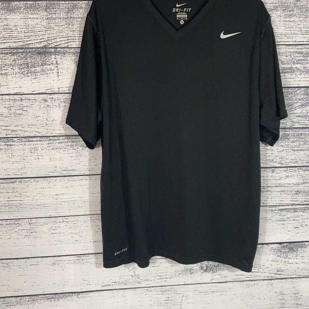 Nike Nike Dri- Fit Black V-Kneck Tee Shirt - image 4