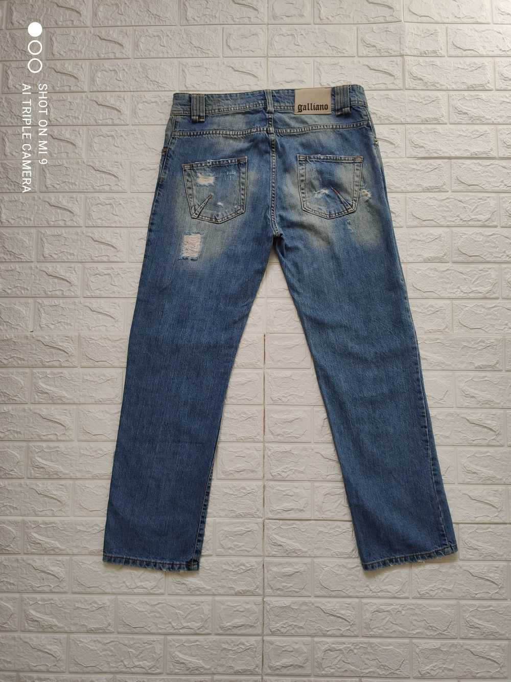 John Galliano Galliano blue ripped Italian jeans - image 2