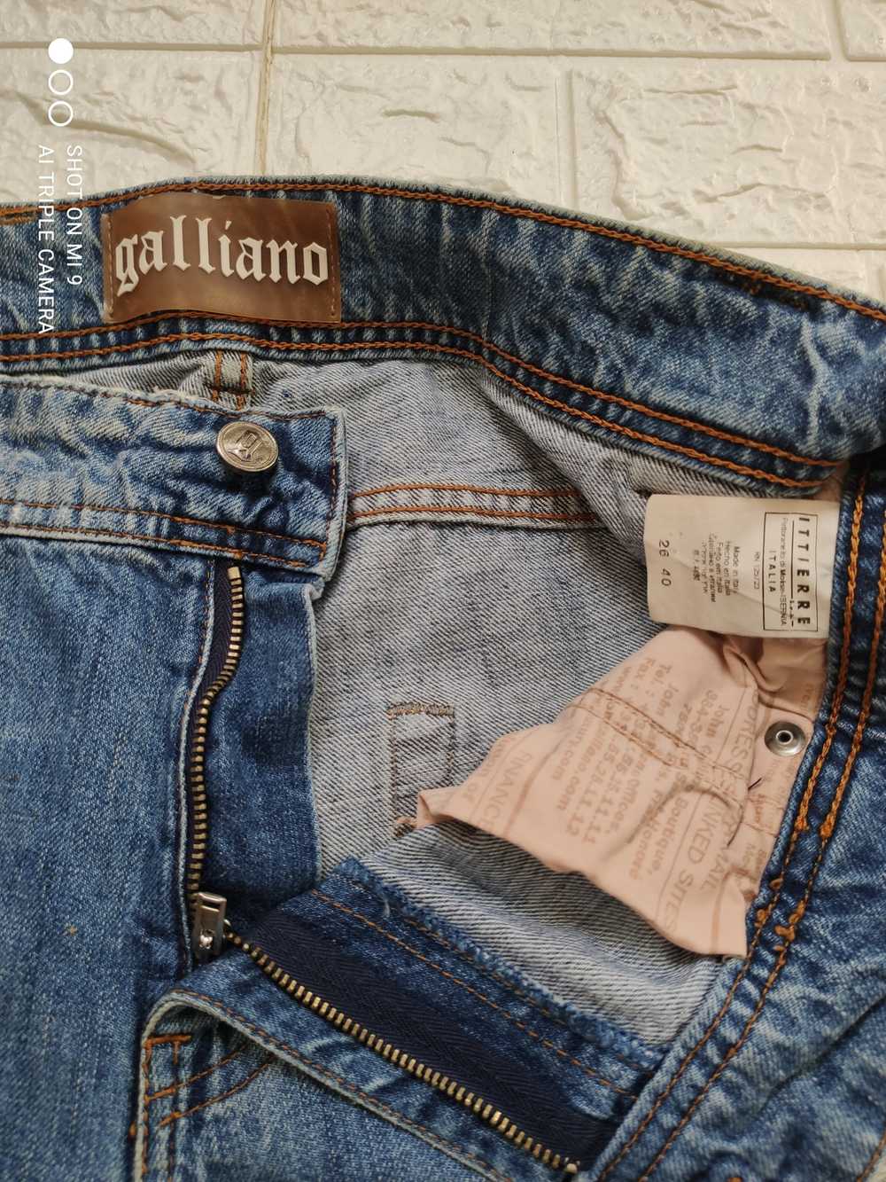 John Galliano Galliano blue ripped Italian jeans - image 4