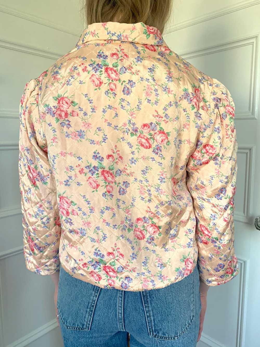 Pink Floral Quilted Jacket - image 3