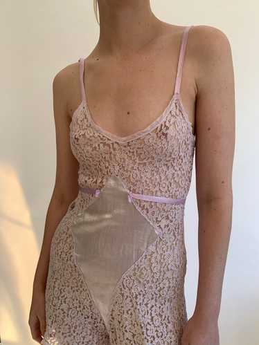 Lavender Lace and Silk Playsuit - image 1