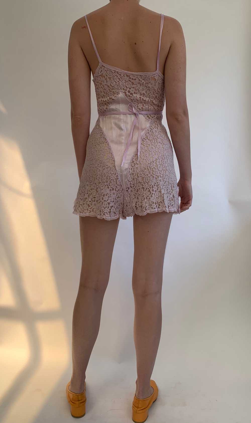 Lavender Lace and Silk Playsuit - image 4