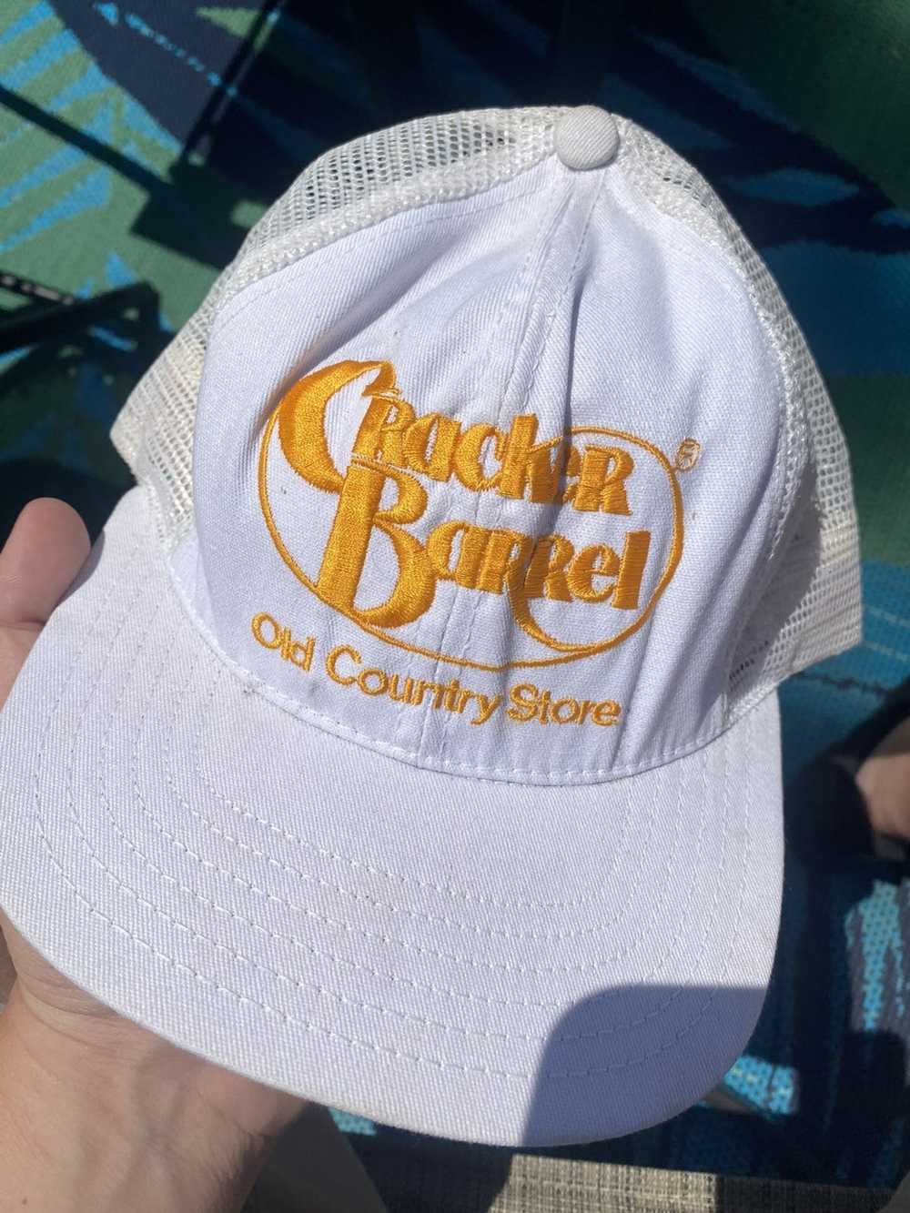 Vintage Vintage cracker barrel snapback hat white - image 1