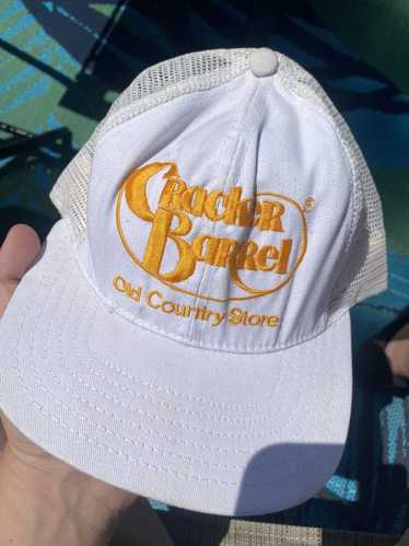 Vintage Vintage cracker barrel snapback hat white - image 1