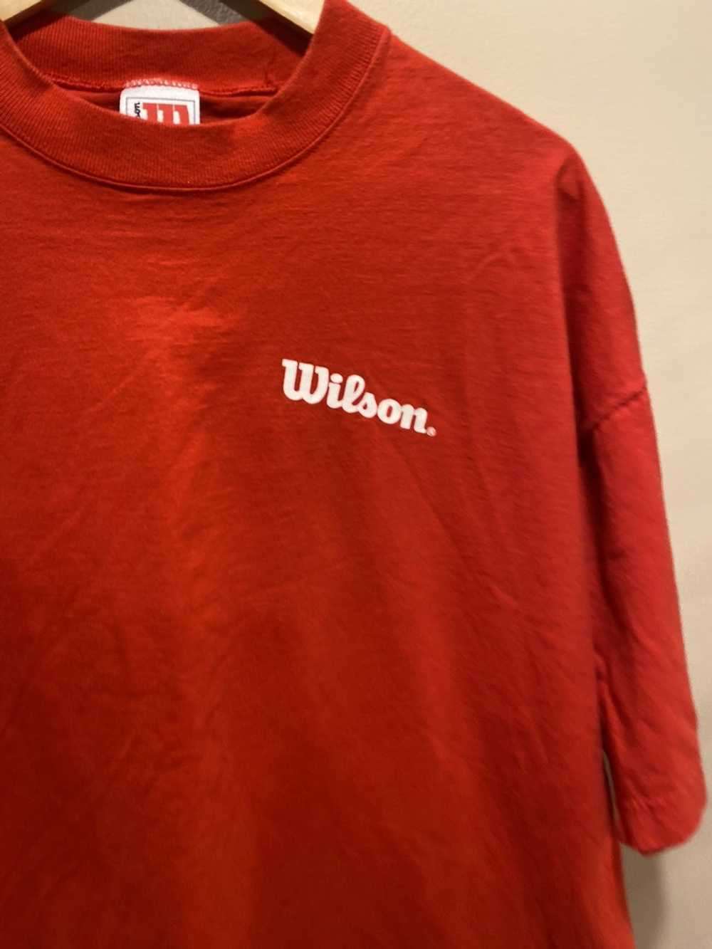 Wilson Athletics Vintage wilson spellout tee red … - image 4