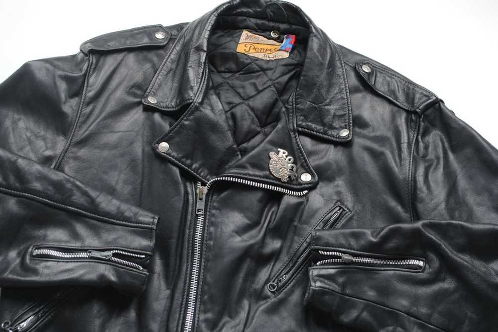 Schott × Vintage Schott Perfecto Leather Jacket B… - image 3