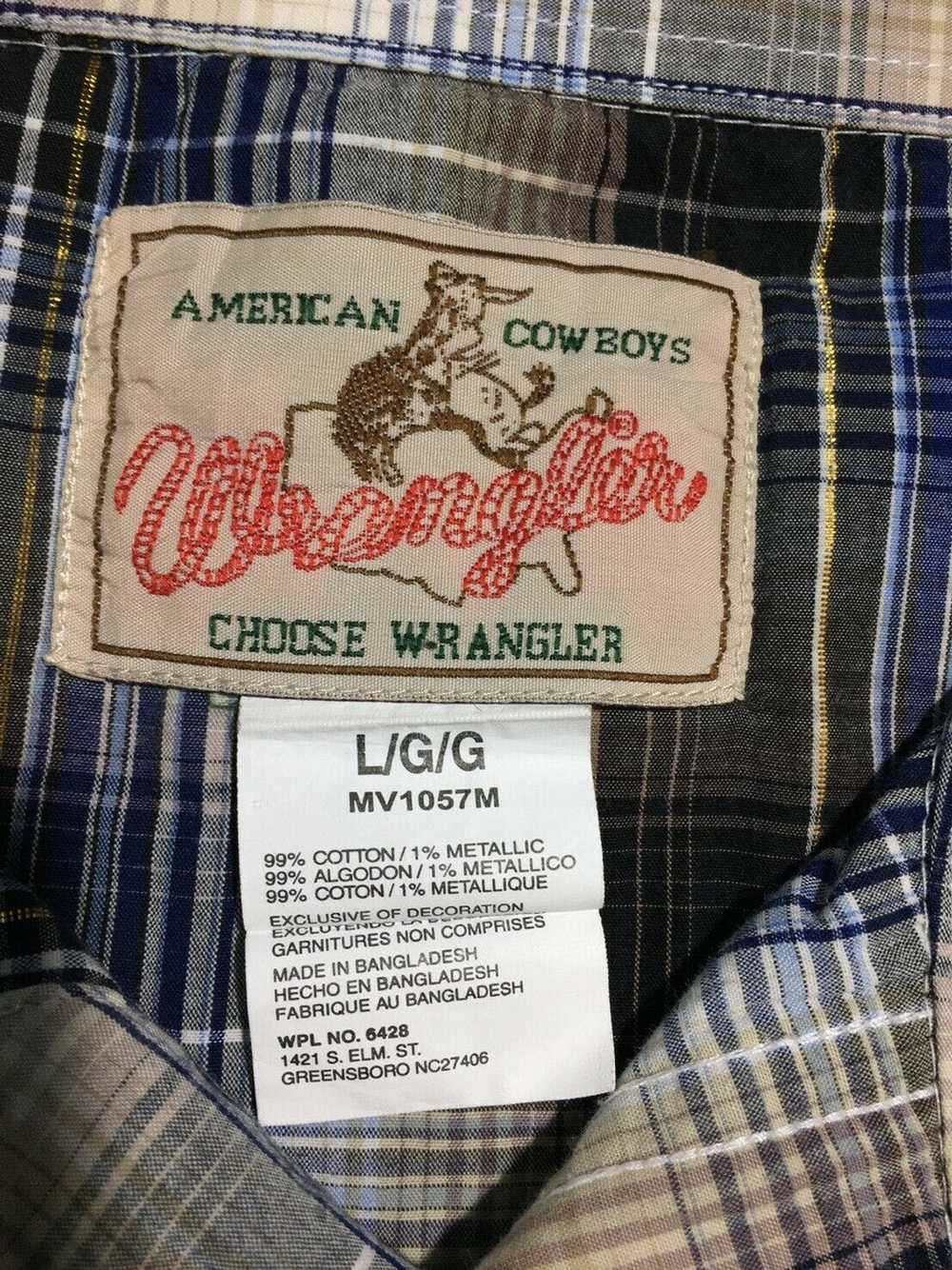 Flannel × Vintage × Wrangler Wrangler vintage 90s… - image 4