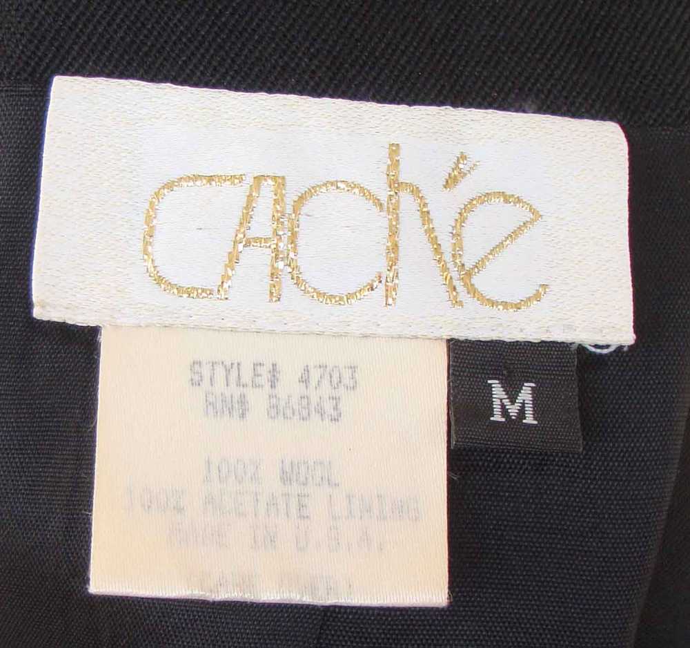 Vintage 90s Jacket Caché Black Wool Blazer M - image 6