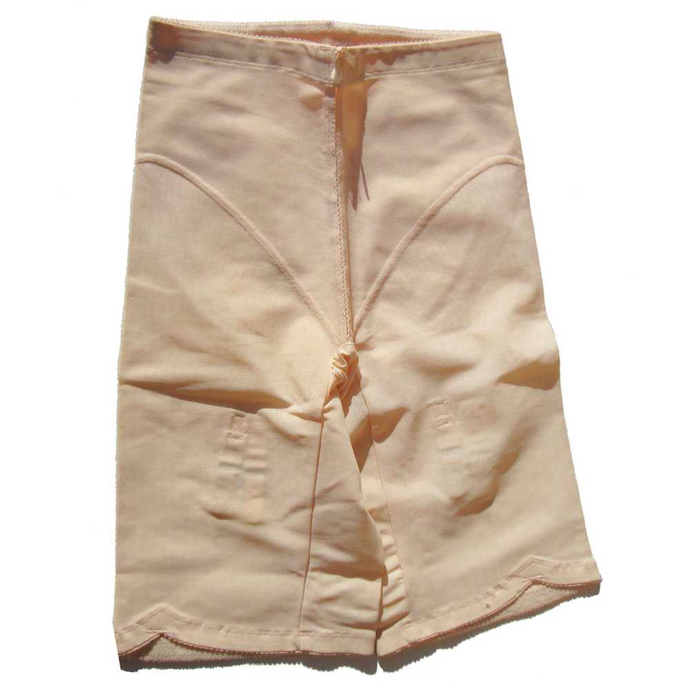 Vintage 60s Pink Girdle Panty w/ Garters Corset S… - image 1