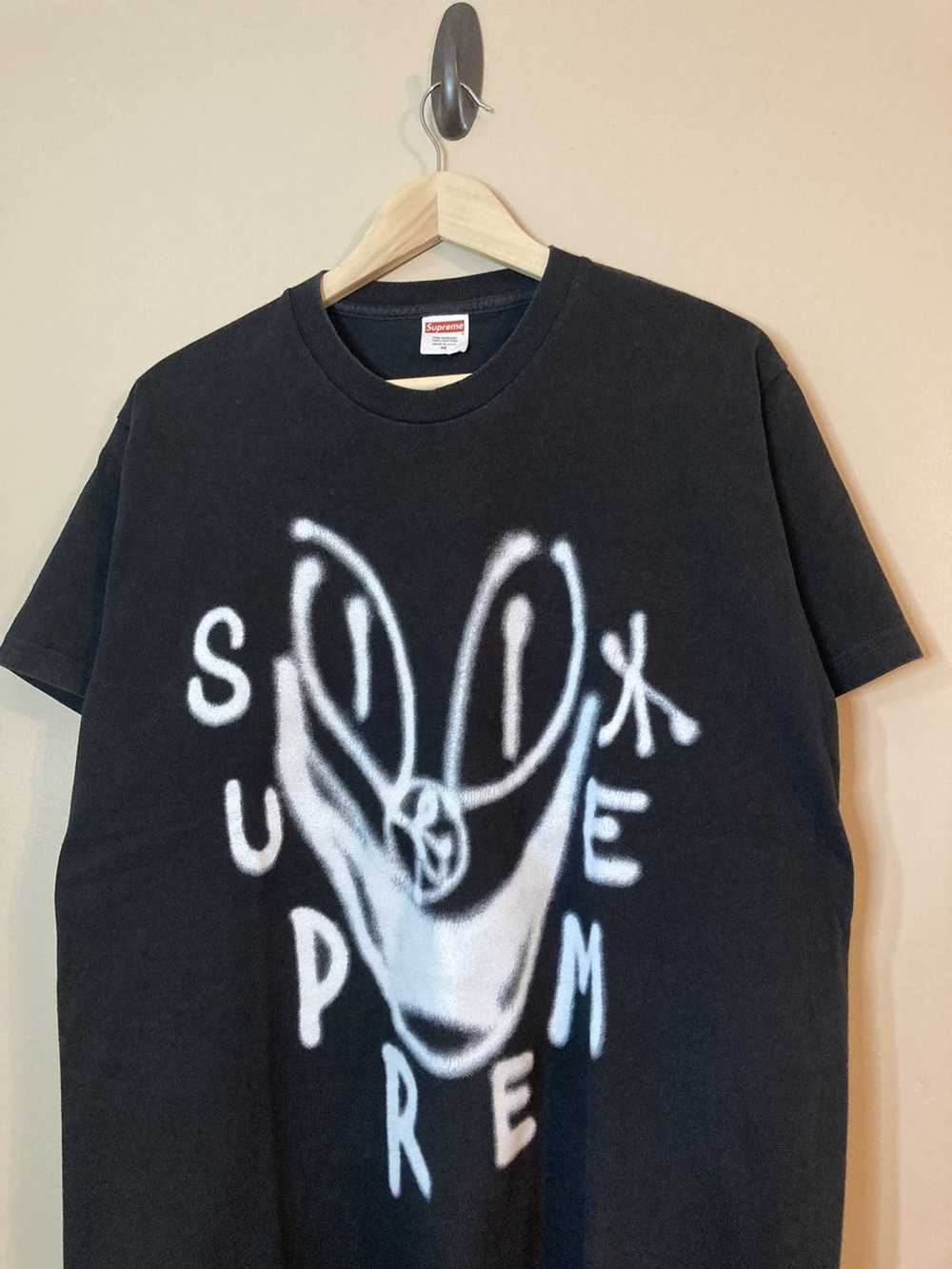 Supreme FW18 Supreme Smile Tee T-Shirt Black Used… - image 1