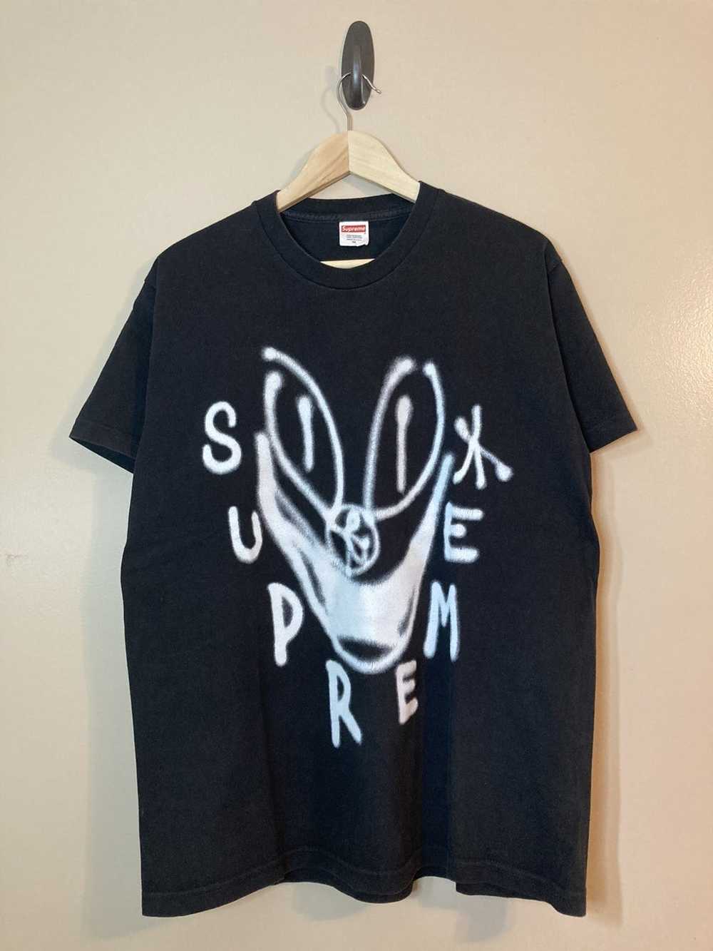 Supreme FW18 Supreme Smile Tee T-Shirt Black Used… - image 2