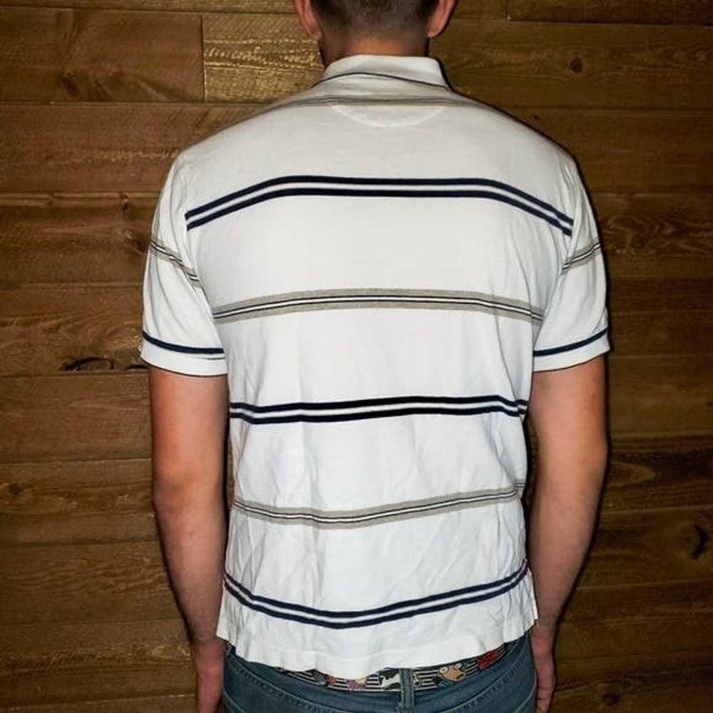 Arrow Arrow USA 1851 White Striped Polo Shirt Siz… - image 4