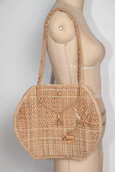 vintage jute straw Cuba souvenir tourist market ba