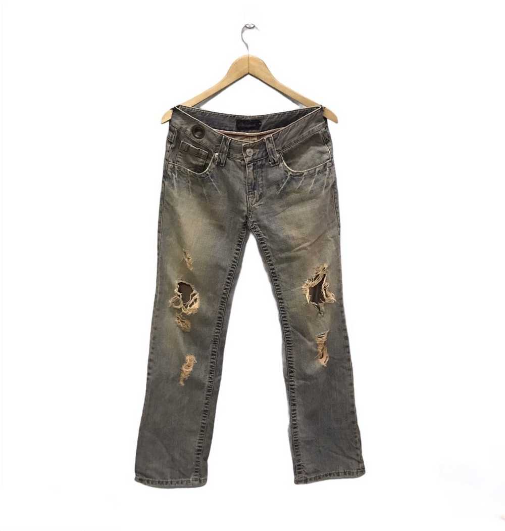 パンツ W34 DENIM BY VANQUISH&FRAGMENT VFP1029 Vanquish Vanquish distressed denim - Gem