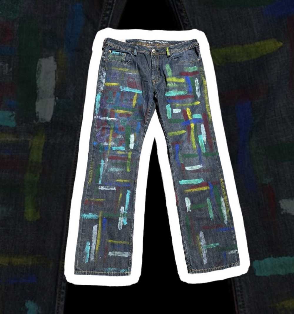 Vintage Hand Painted Denim Jeans - image 1