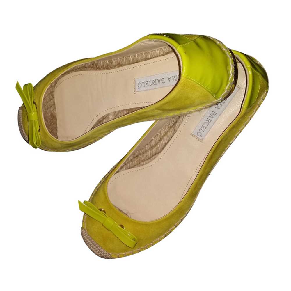 Paloma Barcelo Slippers/Ballerinas Suede in Green - image 1