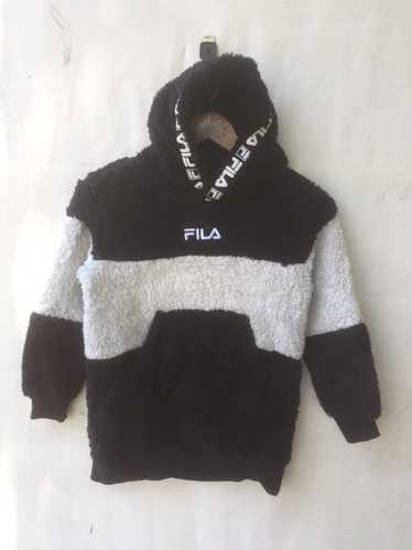 Fila × Streetwear FILA big logo fleece hoodie kids - image 1