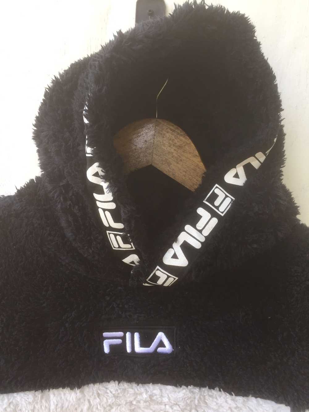 Fila × Streetwear FILA big logo fleece hoodie kids - image 2