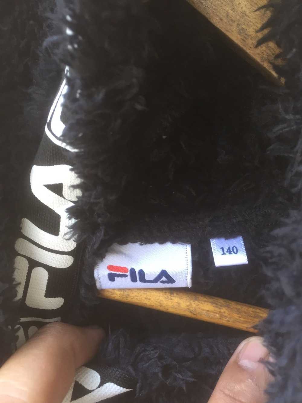Fila × Streetwear FILA big logo fleece hoodie kids - image 4
