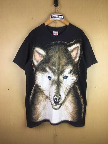 Streetwear × Vintage Vintage 90s streetwear Wolf … - image 1