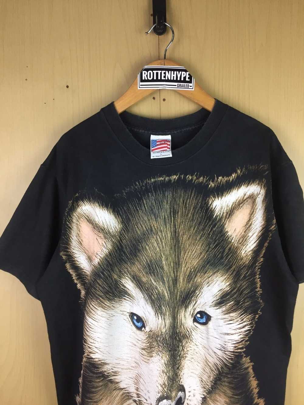 Streetwear × Vintage Vintage 90s streetwear Wolf … - image 2